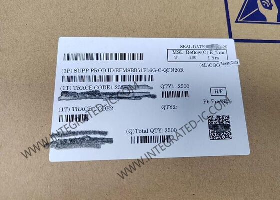 میکروکنترلر EFM8BB51F16G-C-QFN20R MCU خودرویی CIP-51 8051 Busy Bee بسته 20-QFN