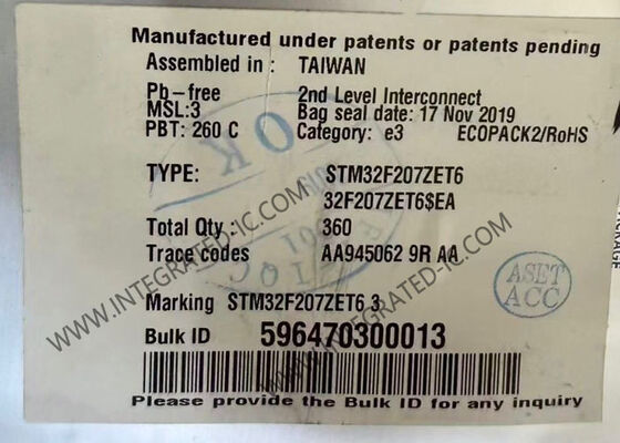 STM32F207ZET6 32 بیتی ARM Microcontroller MCU با سرعت 120MHz در بسته 144LQFP