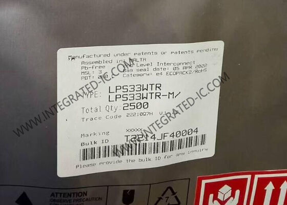 مبدل فشار LPS33WTR MEMS، ۲۶ کیلو پاسکال تا ۱۲۶ کیلو پاسکال، خروجی دیجیتال مطلق، بارومتر