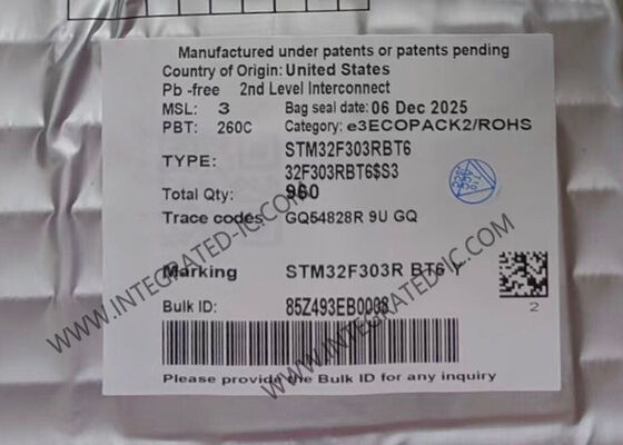 STM32F303RBT6 میکروکنترلر MCU 72 MHz 128KB فلش MCU جاسازی شده LQFP-64
