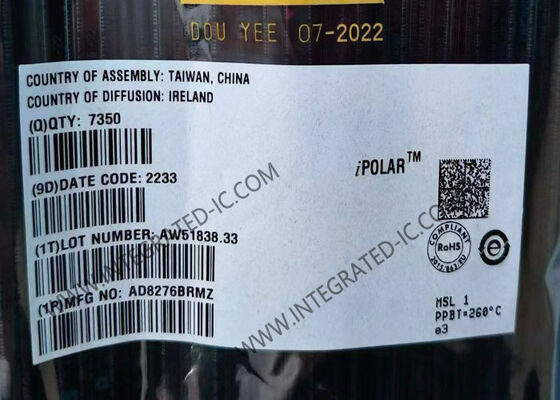 AD8276BRMZ چیپ مدار یکپارچه 550kHz تقویت کننده تفاوت یکپارچه سازی MSOP-8