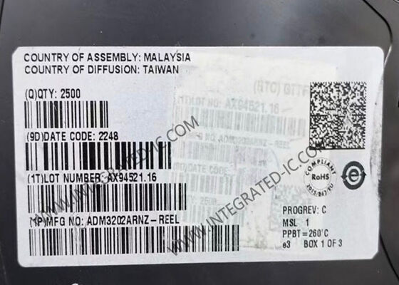 ADM3202ARNZ چیپ مدار یکپارچه سرعت بالا دو کانال RS232/V.28 دستگاه رابط