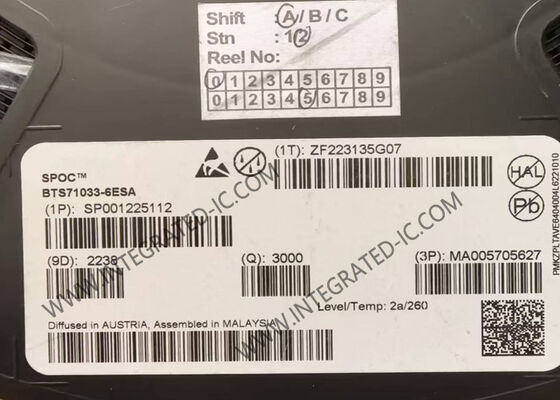 تراشه مدار مجتمع BTS71033-6ESA کنترل کننده توان SPI با 6 خروجی PG-TSDSO-24