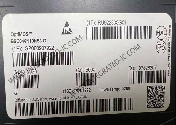 ترانزیستورهای ماسفت برقی تراشه مدار مجتمع 100 ولت BSC046N10NS3G OptiMOS™ 3