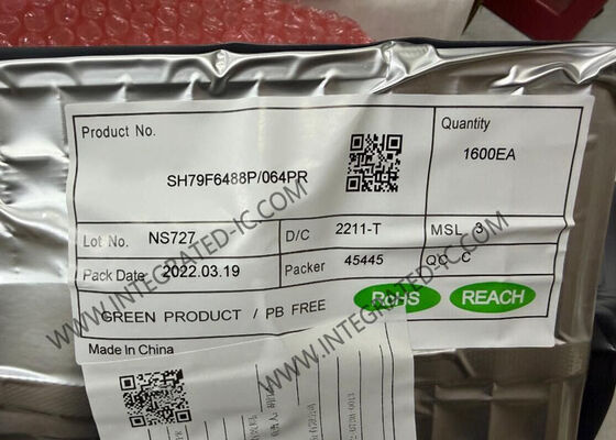 SH79F6488P/064PR میکروکنترلر MCU تقویت شده 8051 میکروکنترلر LQFP-64 8-bit MCU