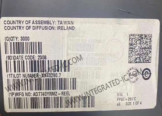 AD7740YRMZ چیپ مدار یکپارچه ولتاژ به فرکانس متقابل با قدرت پایین MSOP-8