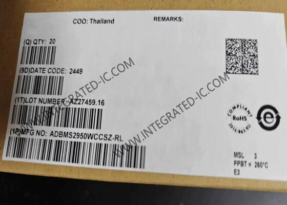 ADBMS2950WCCSZ 12-سلولی نظارت باتری مدیریت IC با 1 ms نرخ به روز رسانی و ± 0.1% خطای افزایش