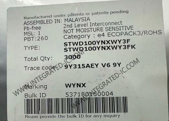 تراشه مدار مدار تایمر نگهبان واجد شرایط خودرو STWD100YNXWY3F با مصرف برق پایین 13 µA و محدوده دمای وسیع -40 تا +125 درجه سانتیگراد