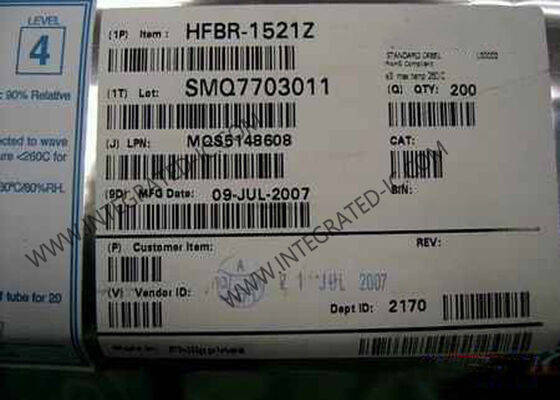 فرستنده لینک 5 مگابایتی تراشه مدار مجتمع HFBR-1521Z با طول موج 660 نانومتر و سازگار با RoHS