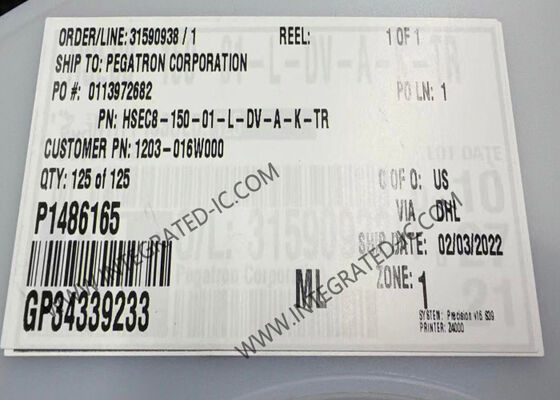 رابط کارت لبه پرسرعت HSEC8-150-01-L-DV-A-K-TR 28 گیگابیت بر ثانیه با موقعیت 100 و پیچ 0.8 میلی متر