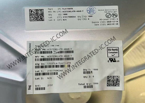 ACS733KLATR-40AB-T پهنای باند 1MHz 40A سنجش جریان گالوانکی جدا شده سنسور اثر هال IC SOIC-16