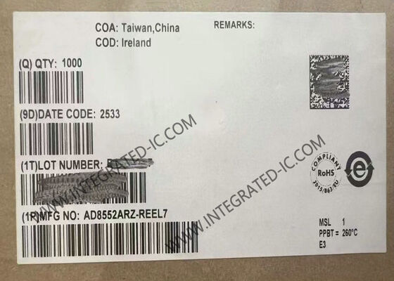 تقویت کننده عملیاتی تراشه مدار مجتمع AD8552ARZ با ورودی و خروجی ریل به ریل و محصول پهنای باند افزایش 1.5 مگاهرتز