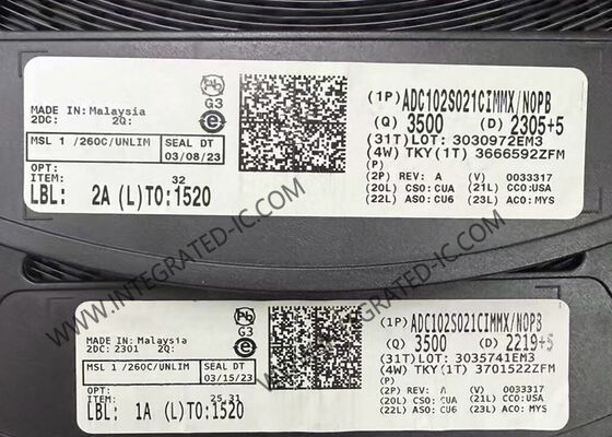 ADC102S021CIMMX تراشه مدار مجتمع 10 بیتی 2 کانال 200Ksps مبدل A/D