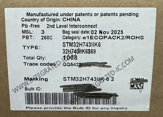 میکروکنترلر MCU STM32H743IIK6 عملکرد بالا 2MB 480 MHz ARM میکروکنترلر