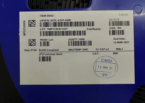 ACPL-K34T-560E Automotive 2.5 A پیک جریان خروجی بالا MOSFET Gate Drive Optocoupler