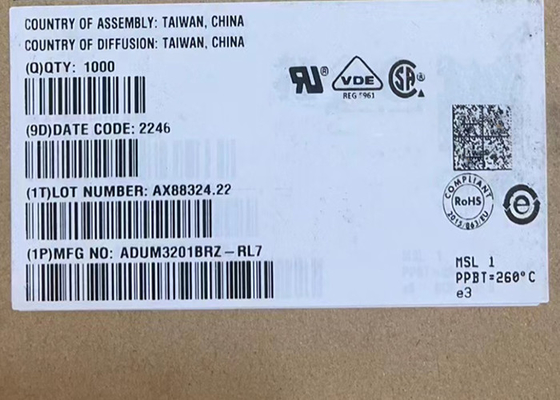 تراشه مدار مجتمع ADUM3201BRZ جدا کننده دیجیتال 8SOIC دو کانال 10Mbps