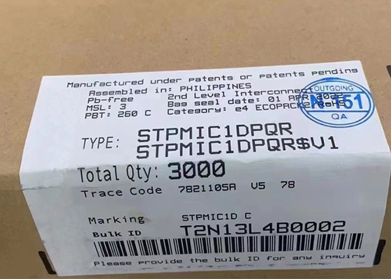 تراشه مدار مجتمع STPMIC1DPQR Buck SMPS مبدل 44WFQFN مدیریت توان