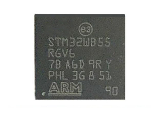 میکروکنترلر 6dBm MCU STM32WB55RGV6 68VFQFN دو هسته ای چند پروتکل بی سیم MCU