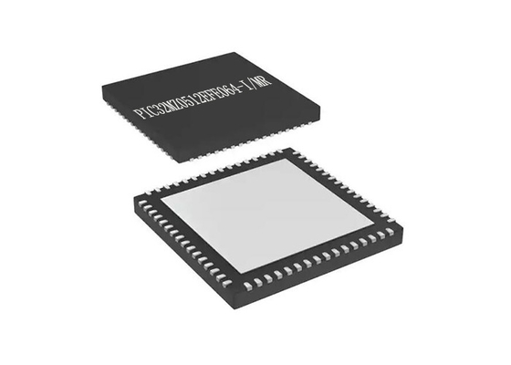 تراشه میکروکنترلر MCU PIC32MZ0512EFE064-I/MR 32 بیتی تک هسته ای