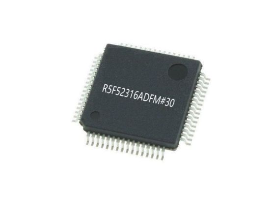 میکروکنترلر MCU R5F52316ADFM#30 256KB 32 بیتی RXv2 CPU Core 64-LFQFP