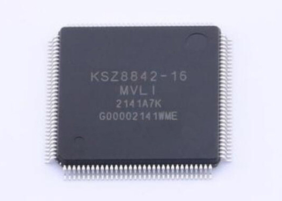 تراشه مدار یکپارچه KSZ8842-16MVLI دو پورت سوئیچ Ethernet IC LQFP128