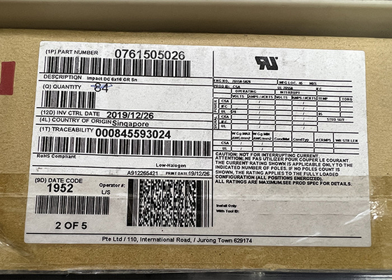 76150-5026 اتصالات مدار مجتمع تراشه پشتی 288POS از طریق سوراخ