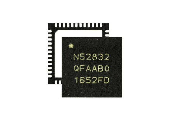 گیرنده RF BT IC 2.4GHz 48-VFQFN NRF52832-QFAA-G-R7 سیستم چند هسته ای