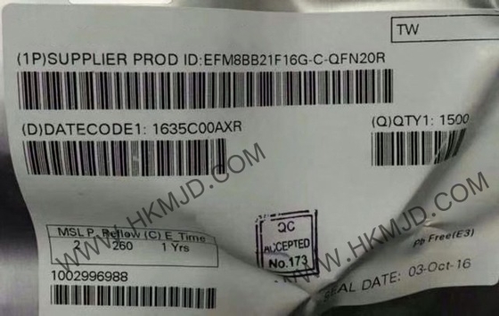 میکروکنترلر MCU EFM8BB21F16G-C-QFN20R 8-Bit 50MHz CIP-51 8051 میکروکنترلر IC 20-QFN