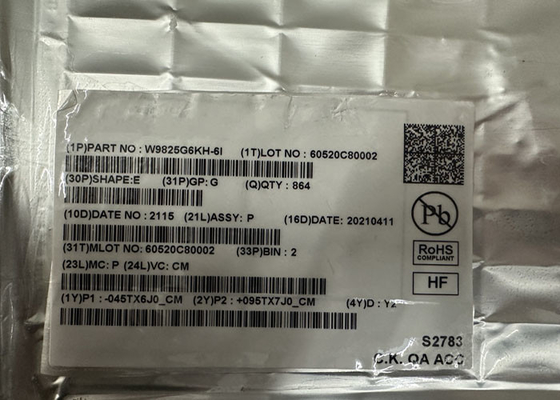 حافظه IC Chip W9825G6KH-6I 256Mbit حافظه SDRAM سرعت بالا و موازی IC 54-TSOP