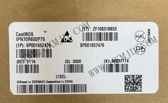 چیپ مدار یکپارچه IPN70R600P7S ترانزیستورهای MOSFET 6.9W TO-261-4