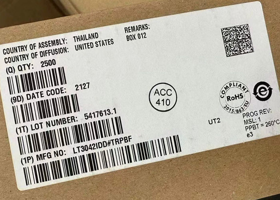 تراشه مدار یکپارچه LT3042IDD شور بسیار کم PSRR RF تنظیم کننده خطی 10-DFN