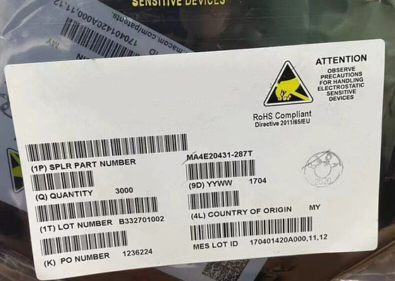 تراشه مدار یکپارچه MA4E20431-287T با موانع کم RF Schottky Diode SOT-23 بسته بندی