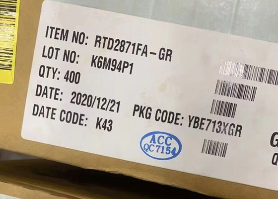 تراشه مدار یکپارچه RTD2871FA-GR SoC تلویزیون واقعیت افزوده هوشمند 4K یا واقعیت مجازی