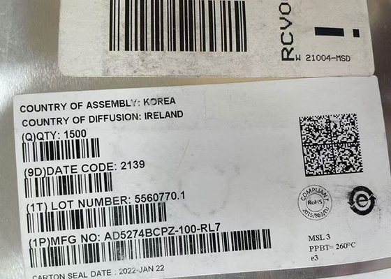 AD5274BCPZ-100 تراشه مدار یکپارچه رابط I2C و حافظه 50TP رئوستات دیجیتال