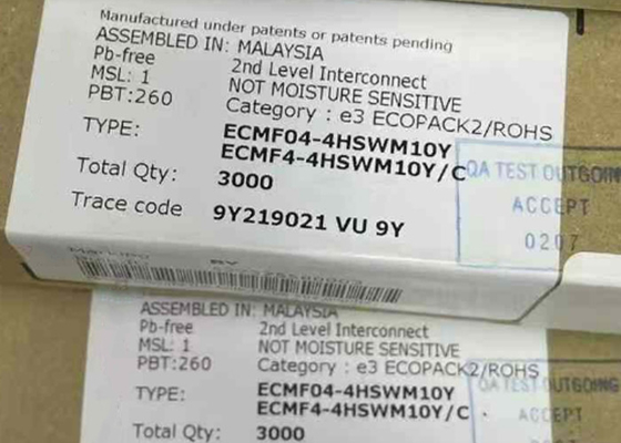 ECMF04-4HSWM10 تراشه مدار یکپارچه 100mA فیلترهای حالت مشترک QFN-10 چوک های حالت مشترک