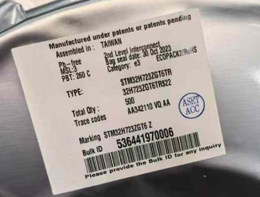بسته میکروکنترلر IC STM32H723ZGT6 32 بیت تک هسته ای STM32H7 144-LQFP
