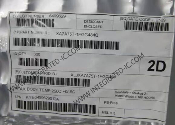 Artix-7 XA Logic IC XA7A75T-1FGG484Q 75520 LE FPGA - آرایه گیت قابل برنامه ریزی میدانی