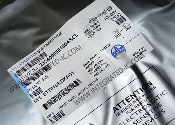 تراشه مدار یکپارچه USB7206CT/KDX USB 3.1 Gen 2 Hub کنترل کننده VQFN-100