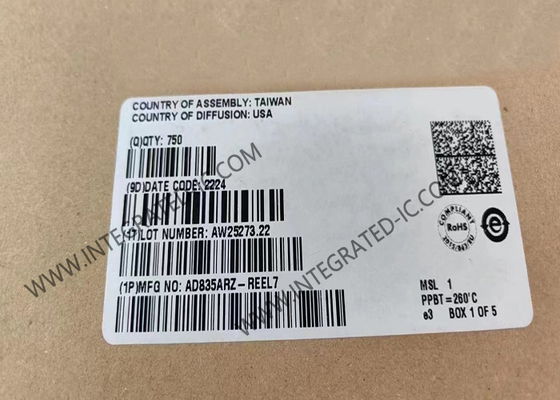 AD835ARZ مدار یکپارچه چیپ ولتاژ خروجی 4-کادرنت چندگانه 250MHz چندگانه آنالوگ