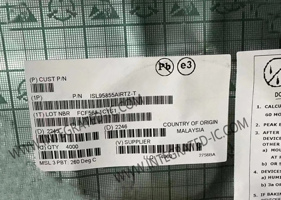 ISL95855AIRTZ چیپ مدار یکپارچه 0V تا 1.52V تنظیم کننده ولتاژ برای CPU های IMVP8 TM