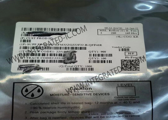 EFM32ZG222F32-B-QFP48R میکروکنترلر MCU EFM32 Zero Gecko 32 بیتی میکروکنترلر