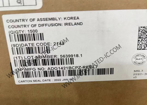 ADG1421BCPZ تراشه مدار یکپارچه 2.1Ω iCMOS دو SPST سوئیچ IC MSOP-10