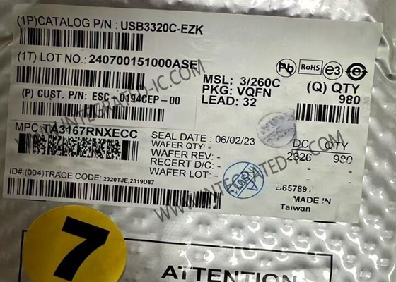 تراشه مدار یکپارچه USB3320C-EZK تراشه مدار یکپارچه USB2.0 ULPI