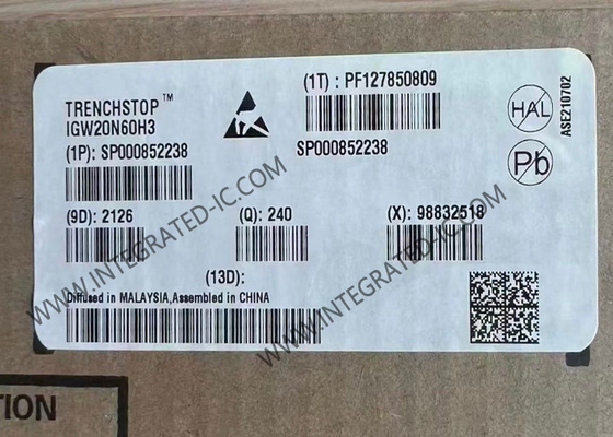IGW20N60H3 چیپ مدار یکپارچه سرعت بالا 600V 20A ترانزیستورهای IGBT TO-247-3