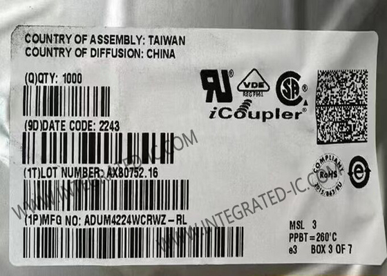 ADUM4224WCRWZ چیپ مدار یکپارچه 5kVrms درایورهای گیت نیمه پل دقیق جدا شده
