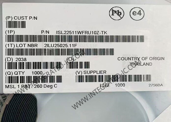 ISL22511WFRU10Z تراشه مدار یکپارچه کم سر و صدا کم قدرت پتانسیومتر کنترل شده با دکمه ی فشار