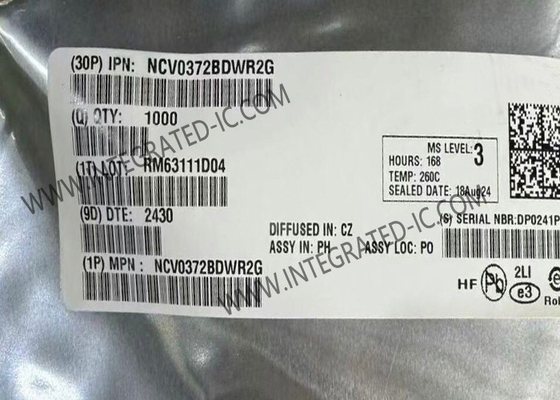 NCV0372BDWR2G چیپ مدار یکپارچه دو کانال 0V تا 14V تقویت کننده های عملیاتی 1.4MHz