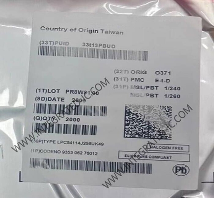 LPC54114J256UK49 میکروکنترلر MCU 100MHz 32 بیتی دو هسته میکروکنترلر WLCSP49