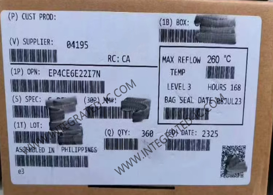 آرایه دروازه قابل برنامه ریزی میدان EP4CE6E22I7N Cyclone IV E FPGA IC LQFP144 تراشه FPGA