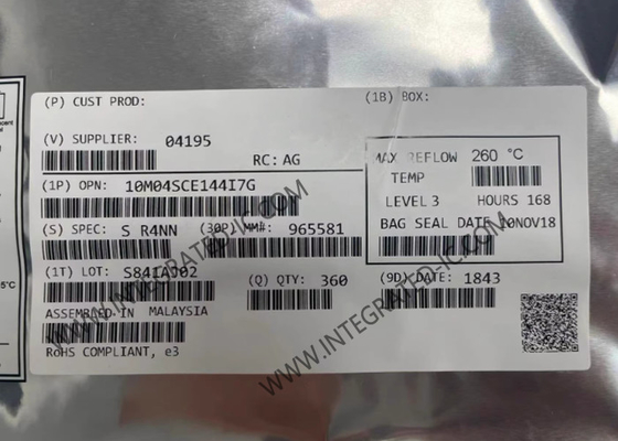 رشته دروازه قابل برنامه ریزی میدان 10M04SCE144I7G 144-LQFP MAX 10 مدارهای یکپارچه FPGA 450MHz